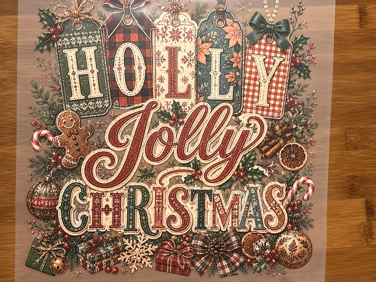 DTF Print - Holly Jolly Christmas