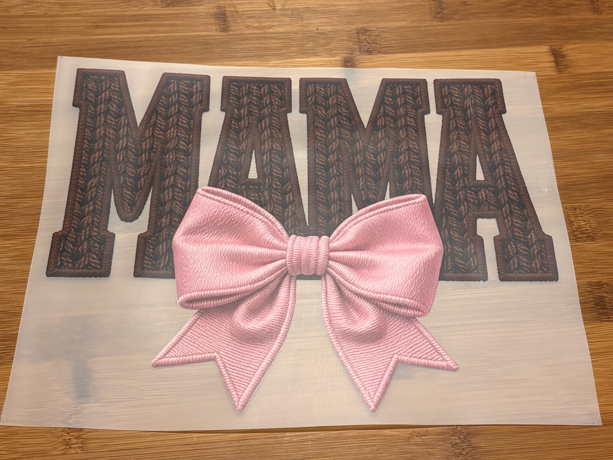 DTF Print - Pink Bow Mama